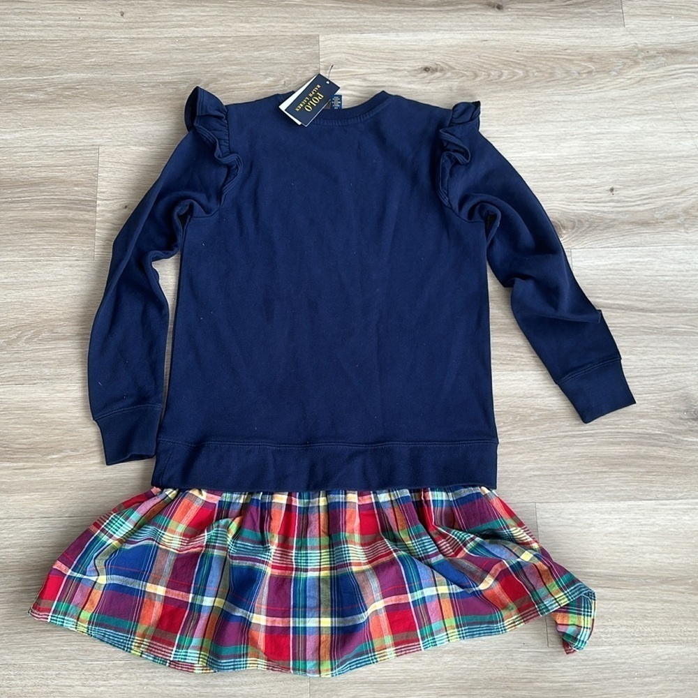 Polo Madras-Skirt Fleece Dress kids 16 - Picture 9 of 9